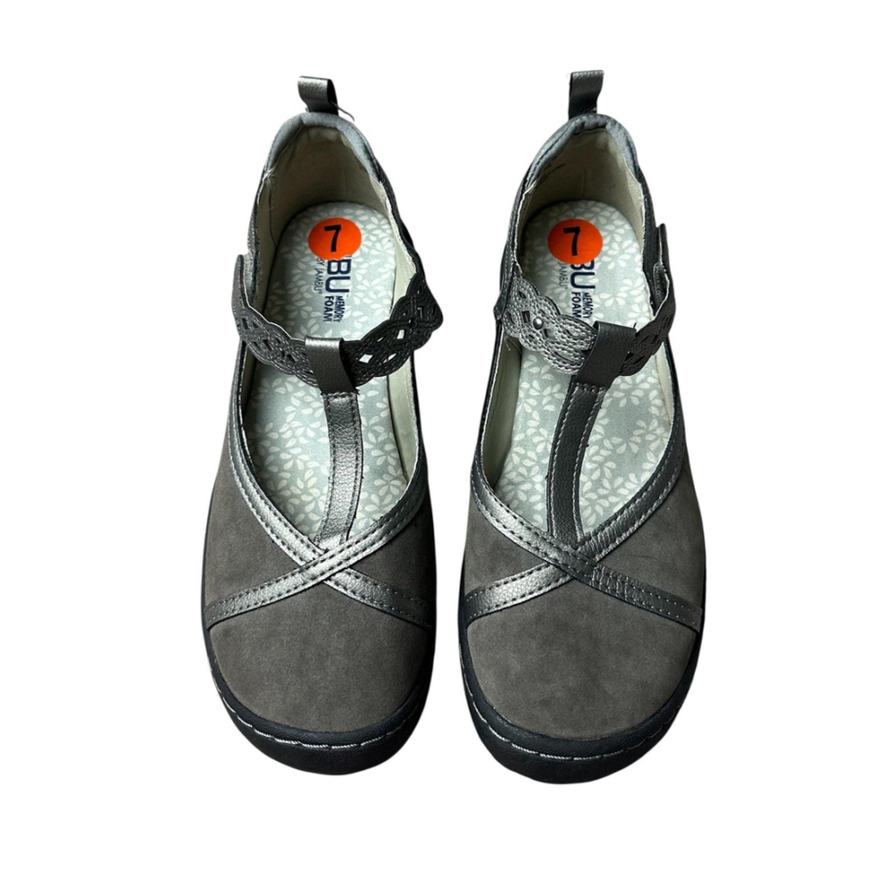 JBU by Jambu Buttercup Mary Jane Flats Women’s Size 7 M Grey Walking Comfort